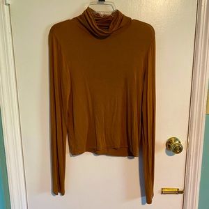 Mustard Turtleneck Top.